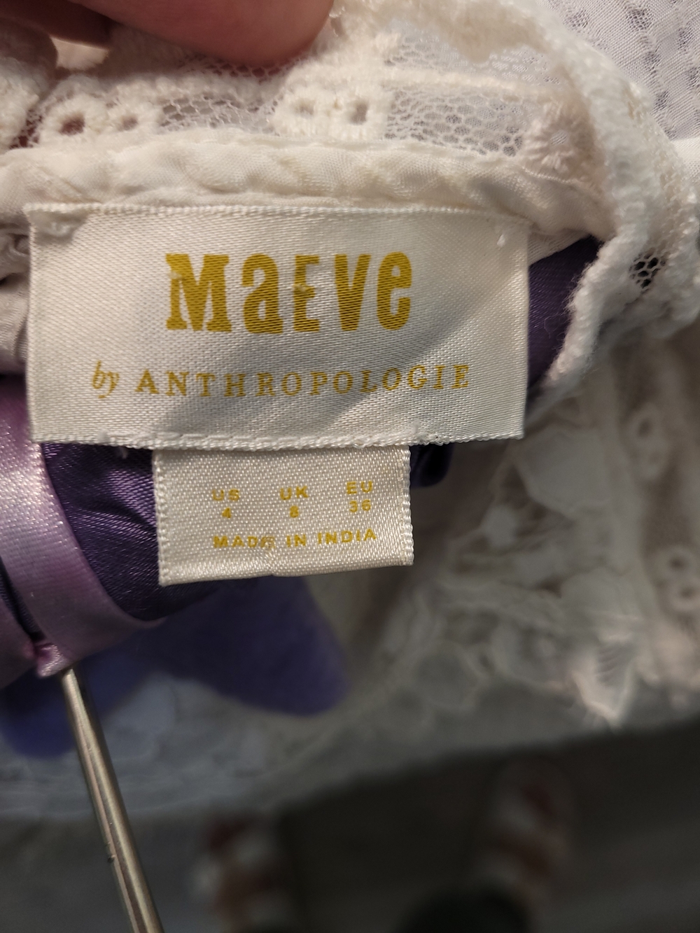 Maeve by Anthropologie Lace Cami with White Lining - Picture 2 of 6